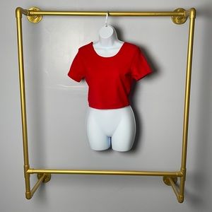 New American Apparel Fitted Crop Top Tee Shirt